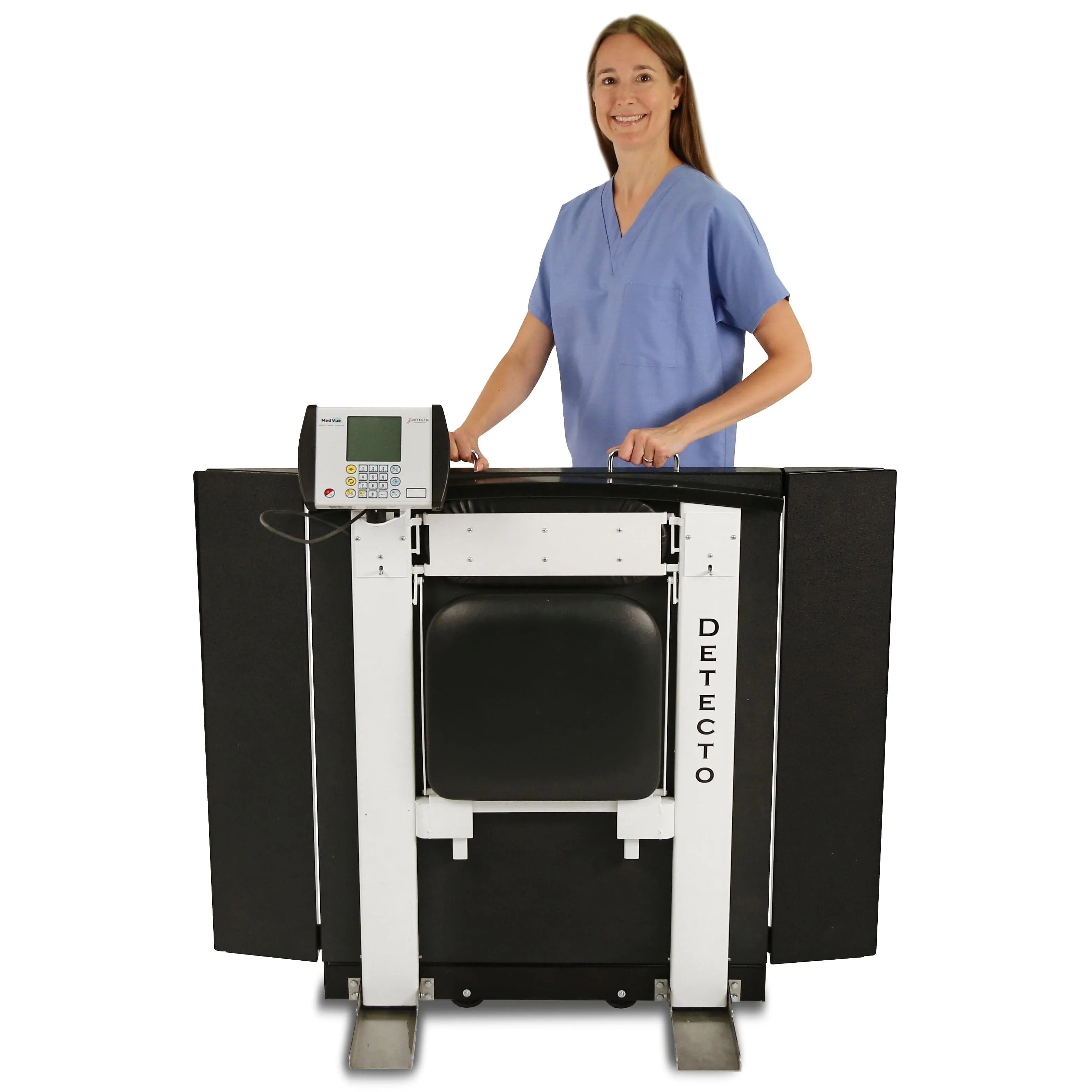 Detecto Portable Wheelchair Scale with Handrail and Seat