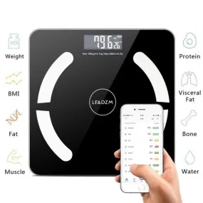 Digital Bathroom Wireless Fat Smart BMI Body Composition Analyzer Health Monitor Sync Data