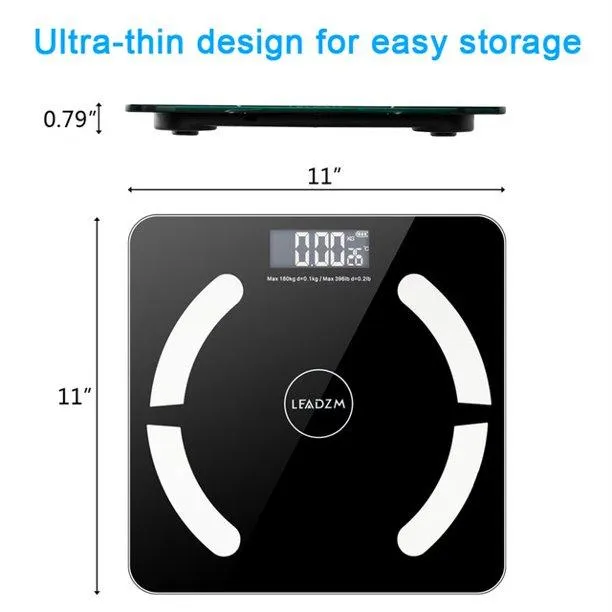 Digital Bathroom Wireless Fat Smart BMI Body Composition Analyzer Health Monitor Sync Data