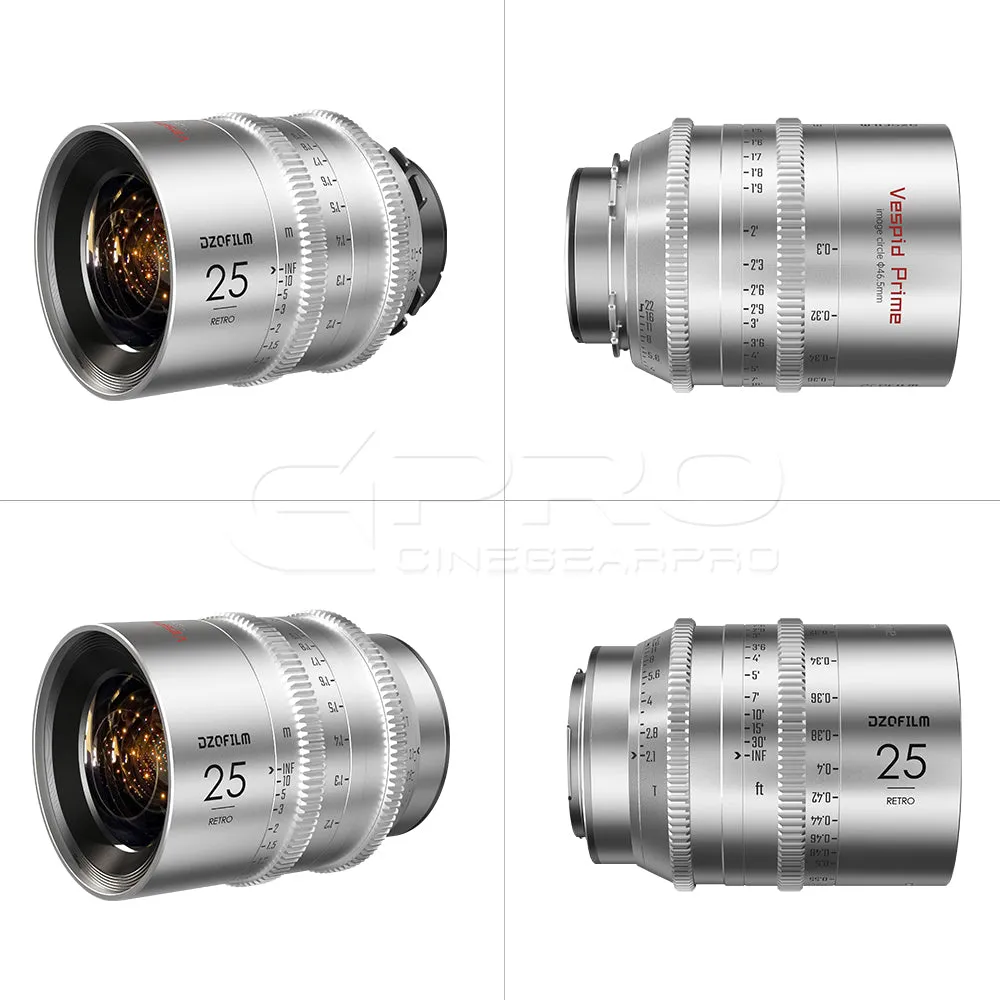 DZOFILM Vespid Retro 16/25/50/100mm 4 Lens set A (PL/EF Mount)