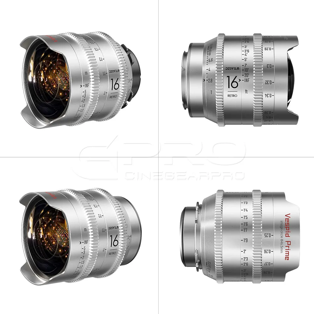 DZOFILM Vespid Retro 16/25/50/100mm 4 Lens set A (PL/EF Mount)