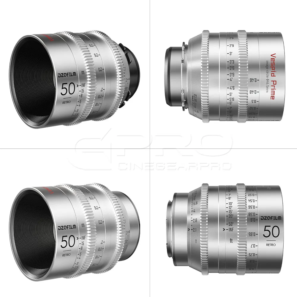 DZOFILM Vespid Retro 16/25/50/100mm 4 Lens set A (PL/EF Mount)