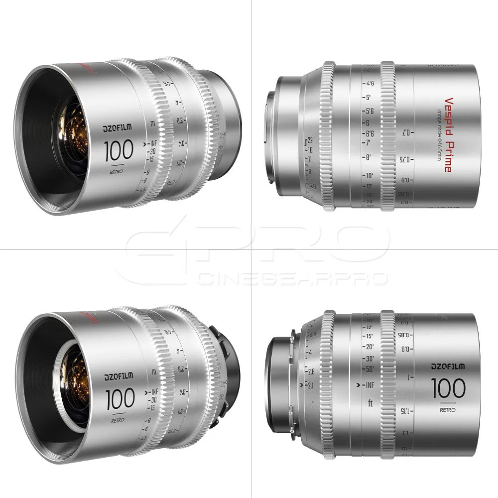 DZOFILM Vespid Retro 16/25/50/100mm 4 Lens set A (PL/EF Mount)