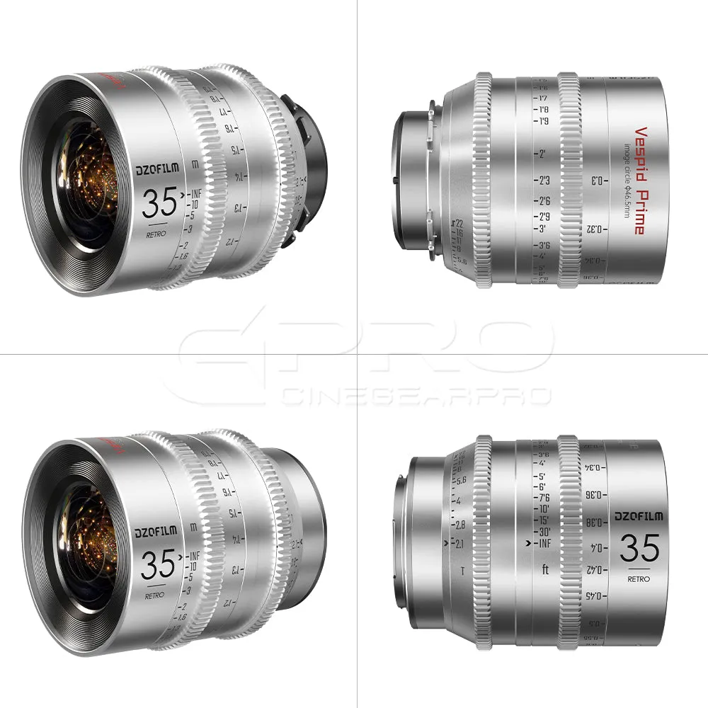 DZOFILM Vespid Retro 16/35/75/125mm 4 Lens set B (PL/EF Mount)