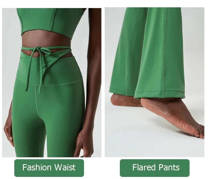 Elastic Flare Yoga Pants - Fitness Sportswear - SF2093
