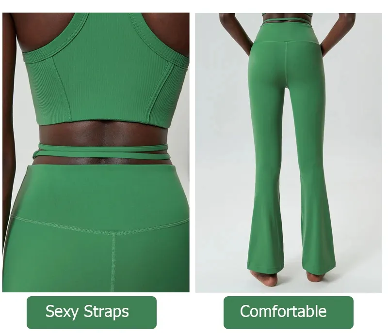 Elastic Flare Yoga Pants - Fitness Sportswear - SF2093