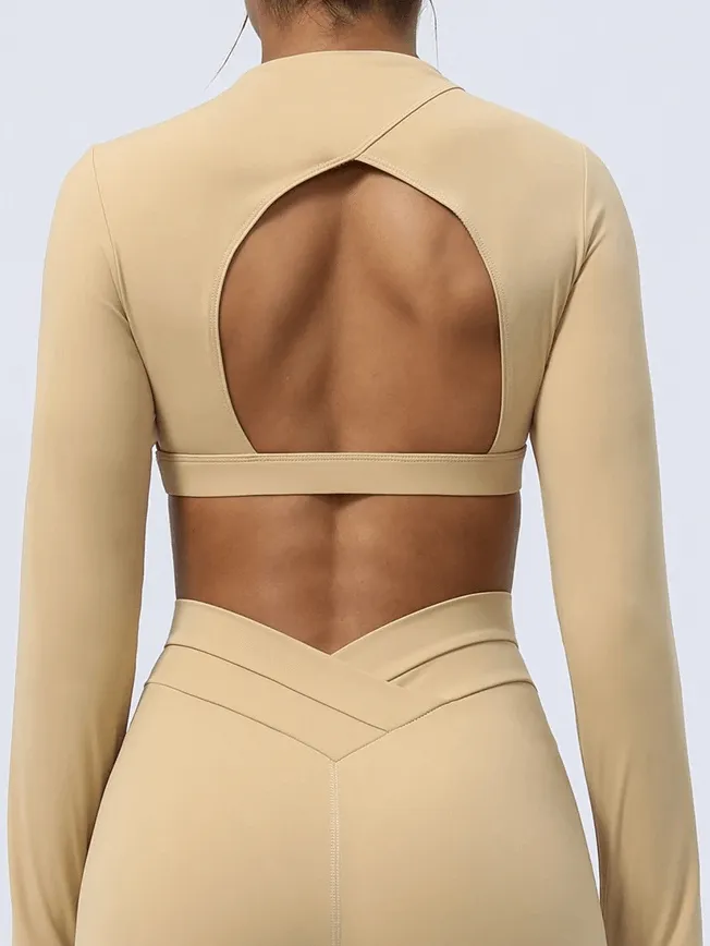 Elegant Women's Cut-Out Back Yoga Top - SF2104