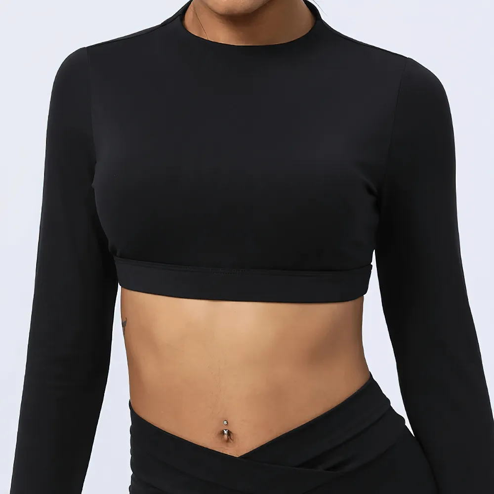 Elegant Women's Cut-Out Back Yoga Top - SF2104