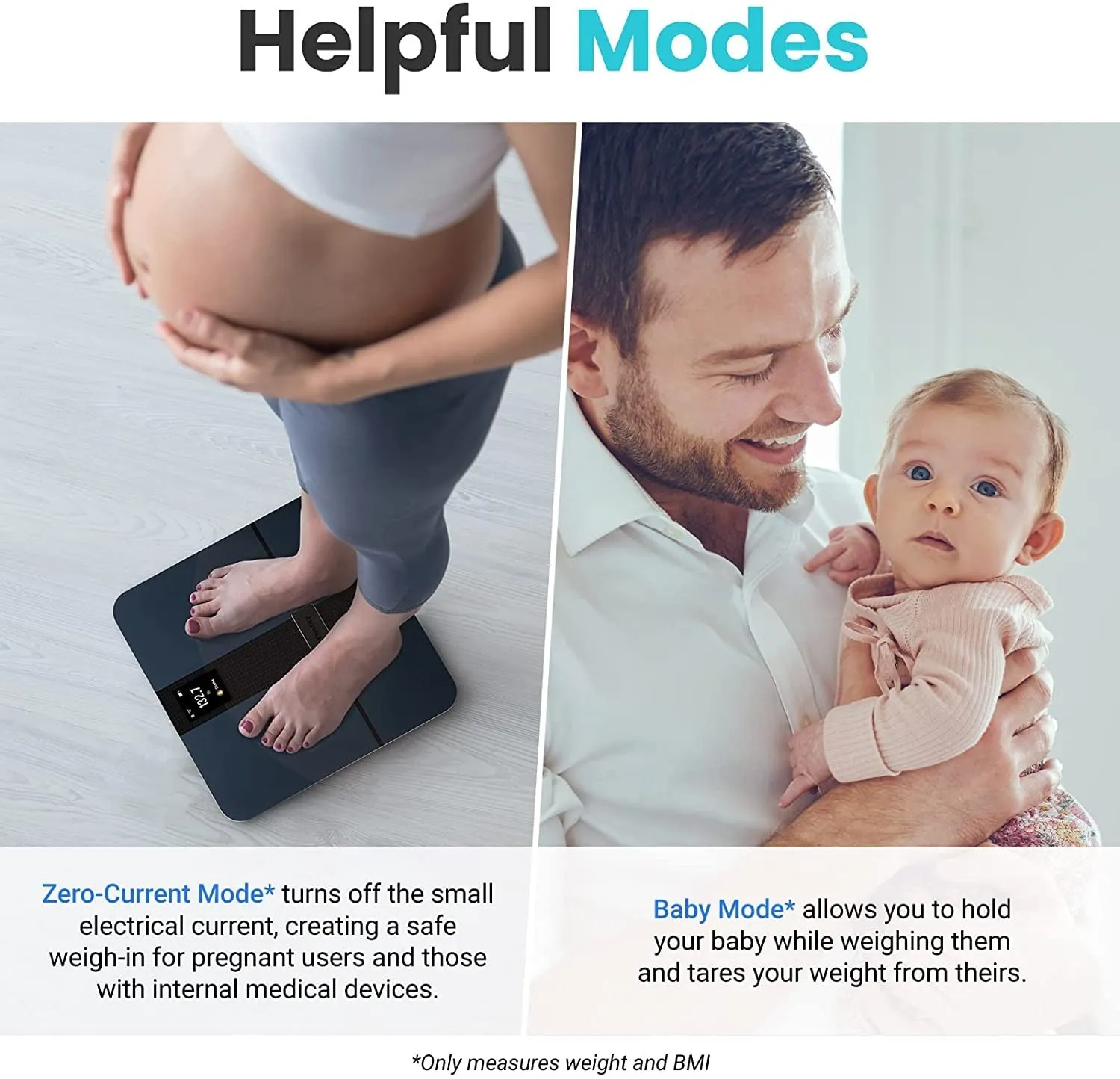 Etekcity Apex Smart WiFi Body Fat Scale, Digital Bluetooth Bathroom Scale for Body Weight, BMI, Heart Rate, Water Weight, with Pregnancy & Baby Mode,