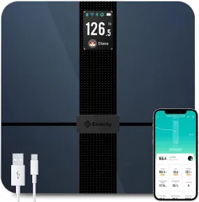 Etekcity Apex Smart WiFi Body Fat Scale, Digital Bluetooth Bathroom Scale for Body Weight, BMI, Heart Rate, Water Weight, with Pregnancy & Baby Mode,