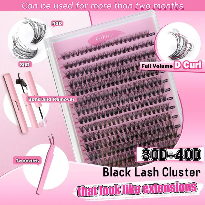 Eyelash DIY lash Extension Kit and LashCluster (30D 40D Kit)