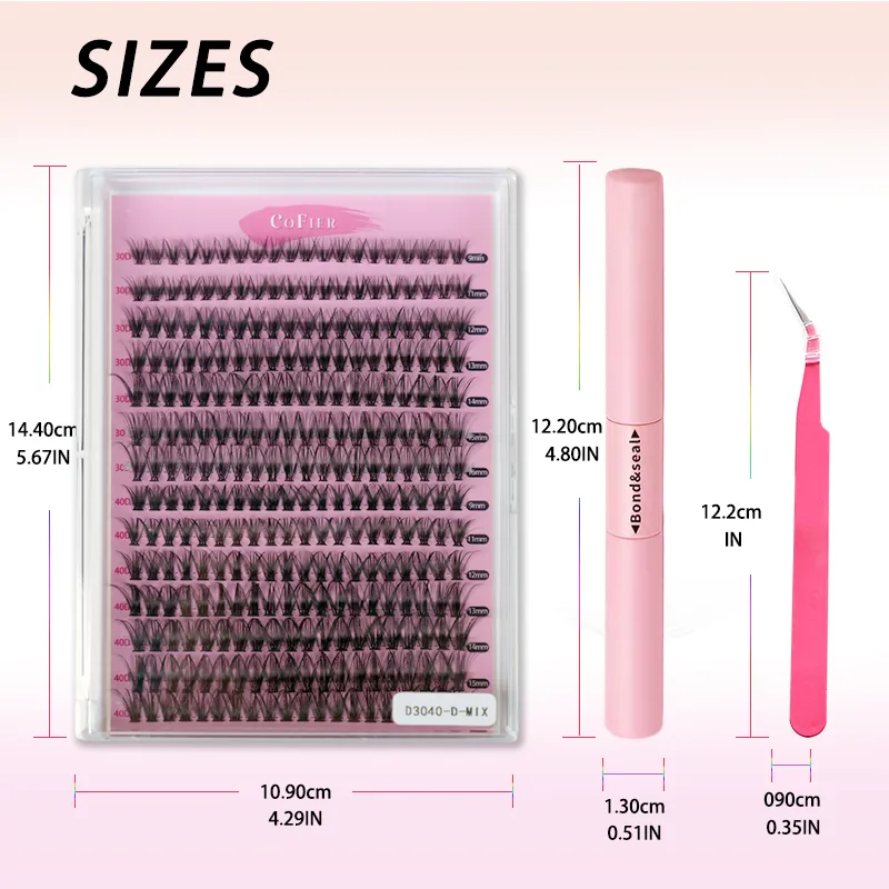 Eyelash DIY lash Extension Kit and LashCluster (30D 40D Kit)