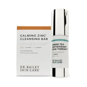 Facial Redness Relief Kit - with Green Tea Antioxidant Skin Therapy
