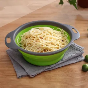 Foldable Silicone Drain Basket-Green(Large)