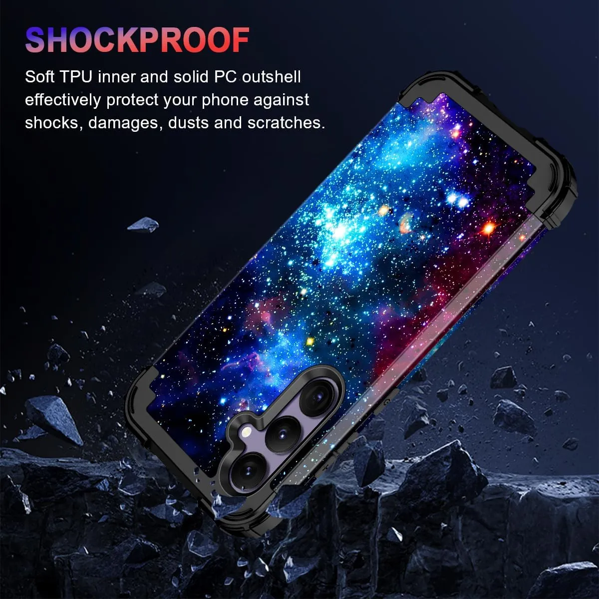 Galaxy S24 Plus 5G Heavy Duty Shockproof Full Protection Hard Plastic Silicone Protective Case