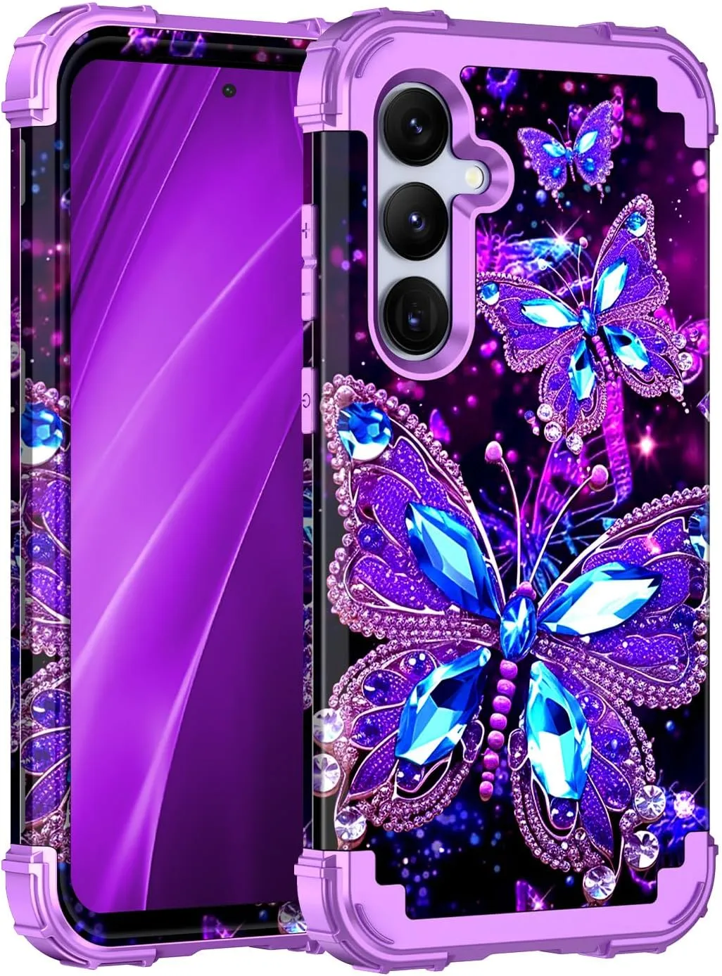 Galaxy S24 Plus 5G Heavy Duty Shockproof Full Protection Hard Plastic Silicone Protective Case