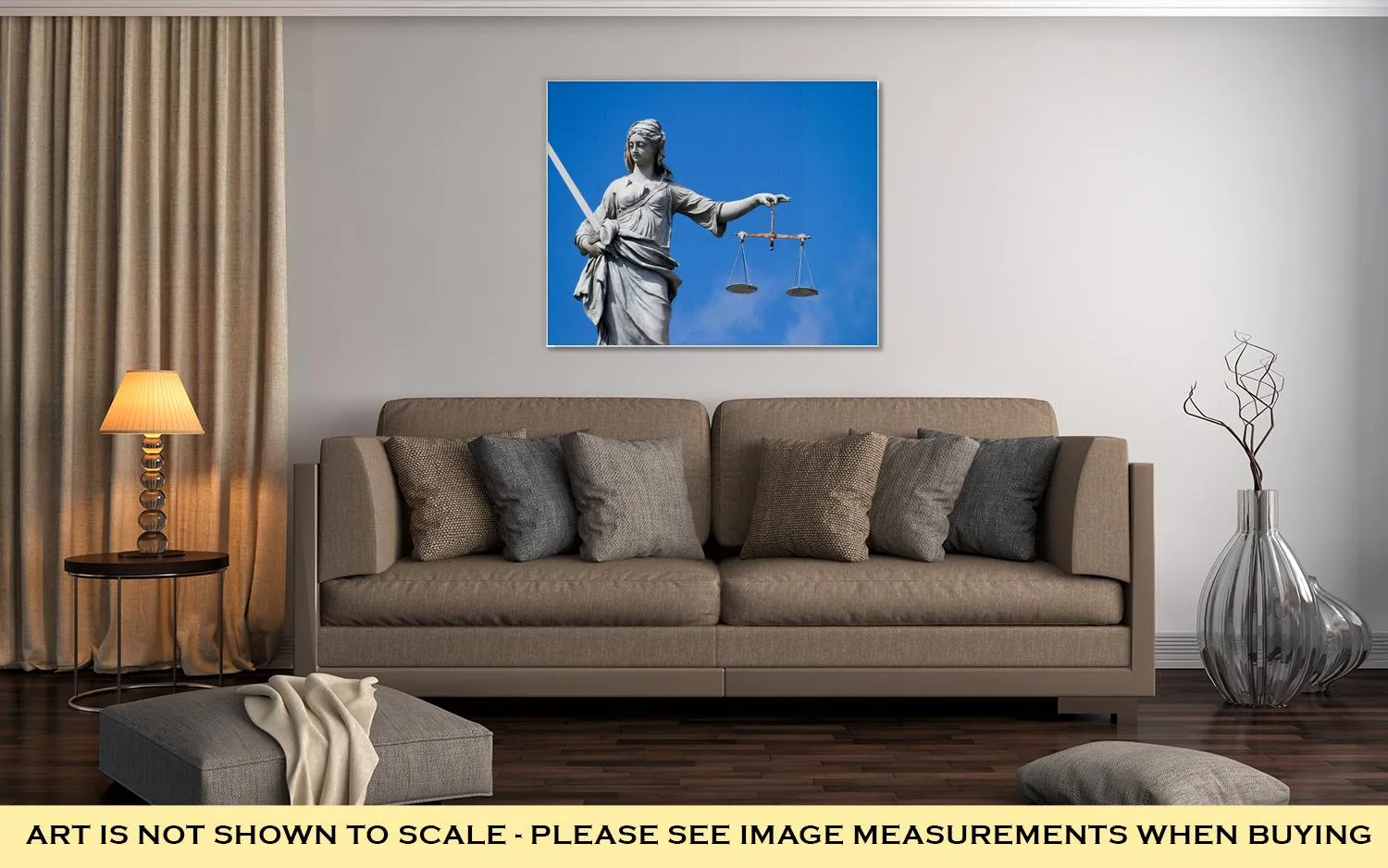 Gallery Wrapped Canvas, Statue Of Lady Justice At Dublin Castle In Dublin Ireland