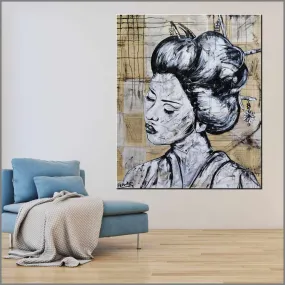 Geisha Study #3 120cm x 100cm Geisha Urban Pop Book Club Painting (SOLD)
