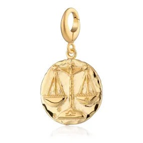 Gold Plated Libra Zodiac Charm