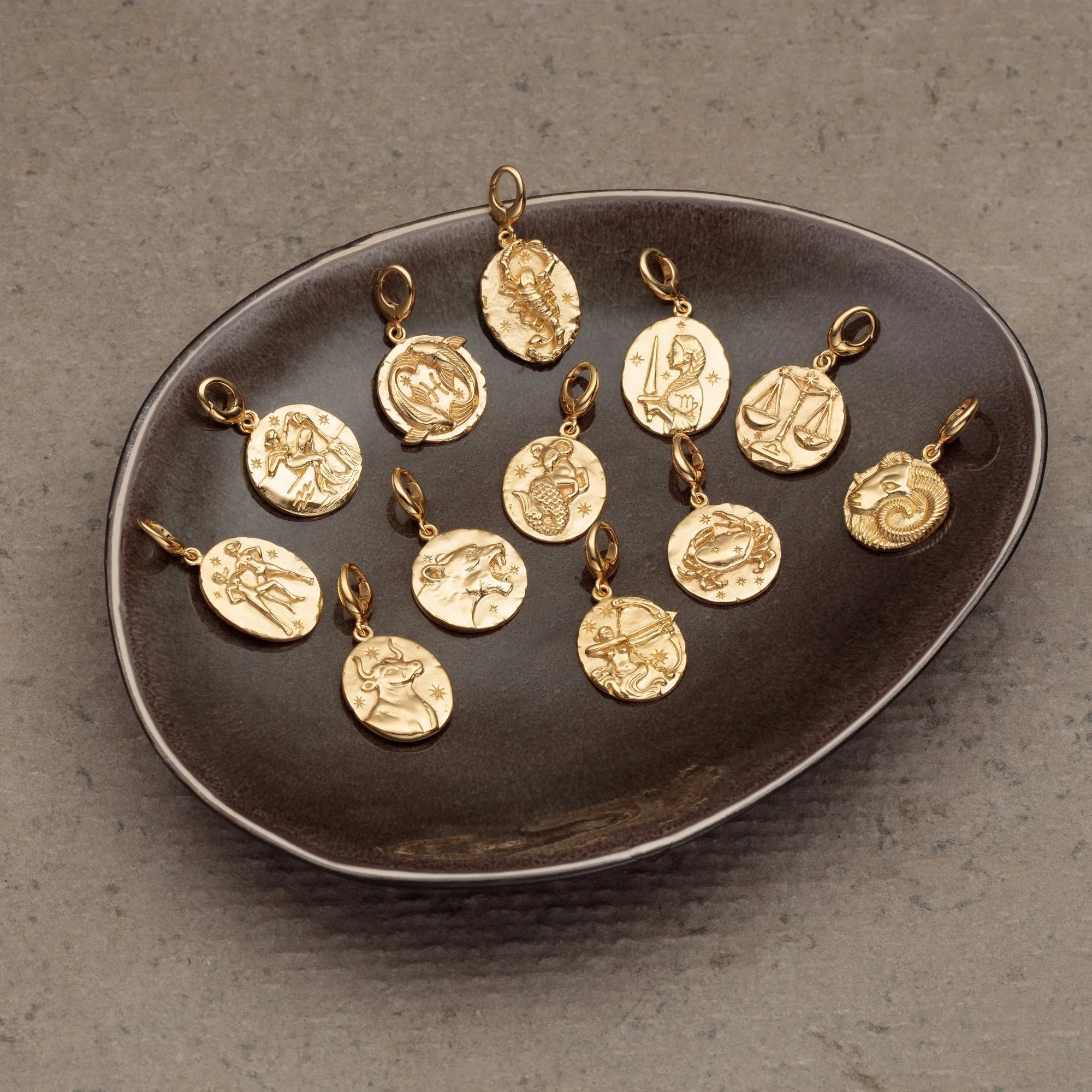 Gold Plated Libra Zodiac Charm