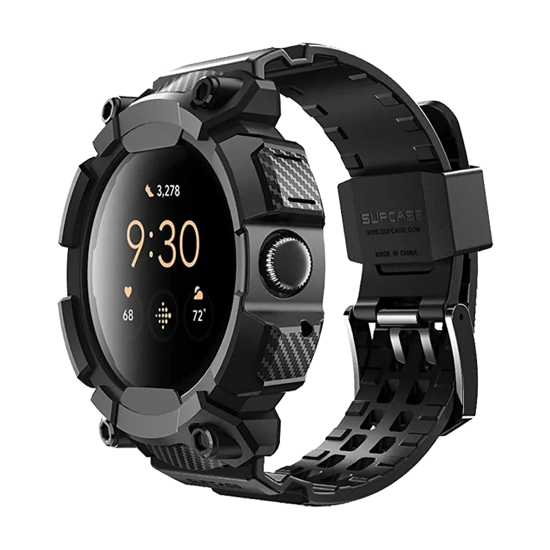 Google Pixel Watch Unicorn Beetle PRO Wristband Case 41mm-Black