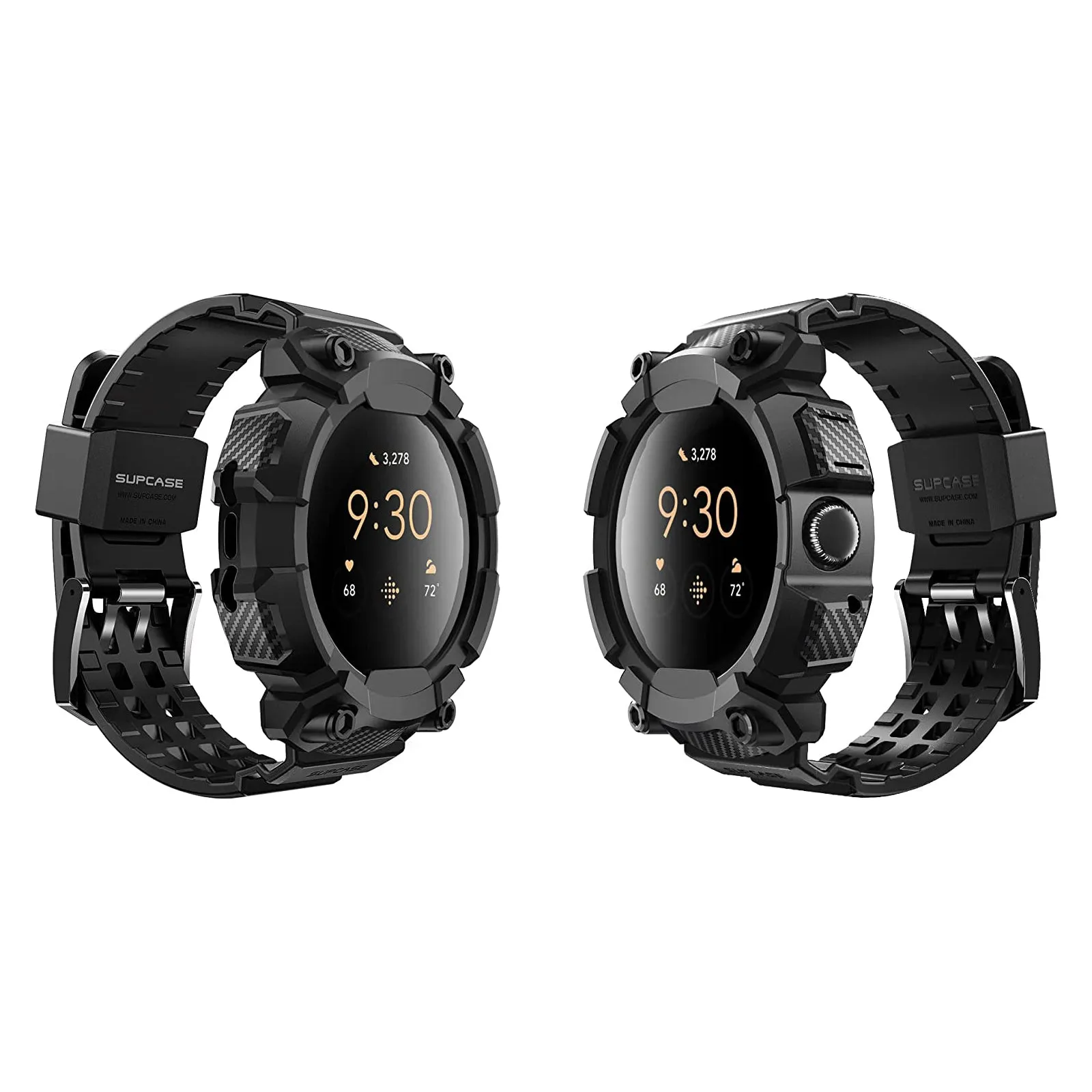 Google Pixel Watch Unicorn Beetle PRO Wristband Case 41mm-Black