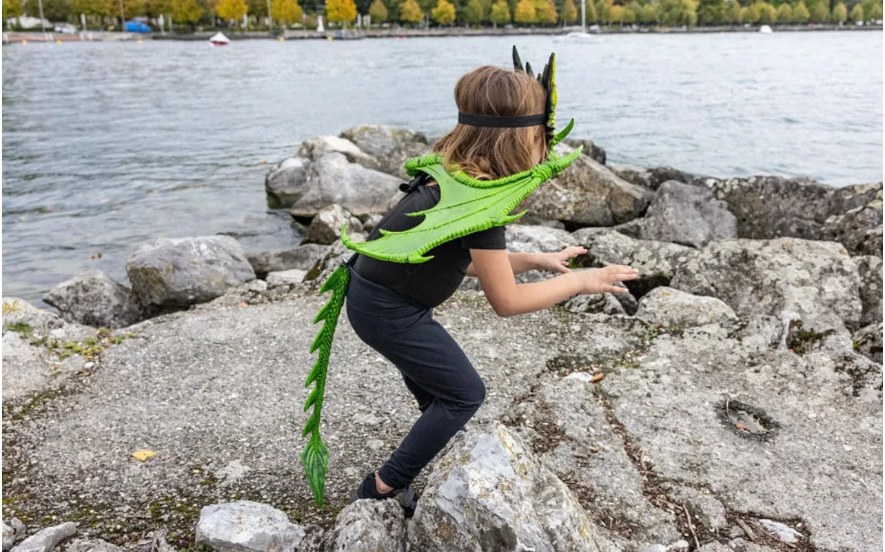 Great Pretenders Green Dragon Dress Up Tail