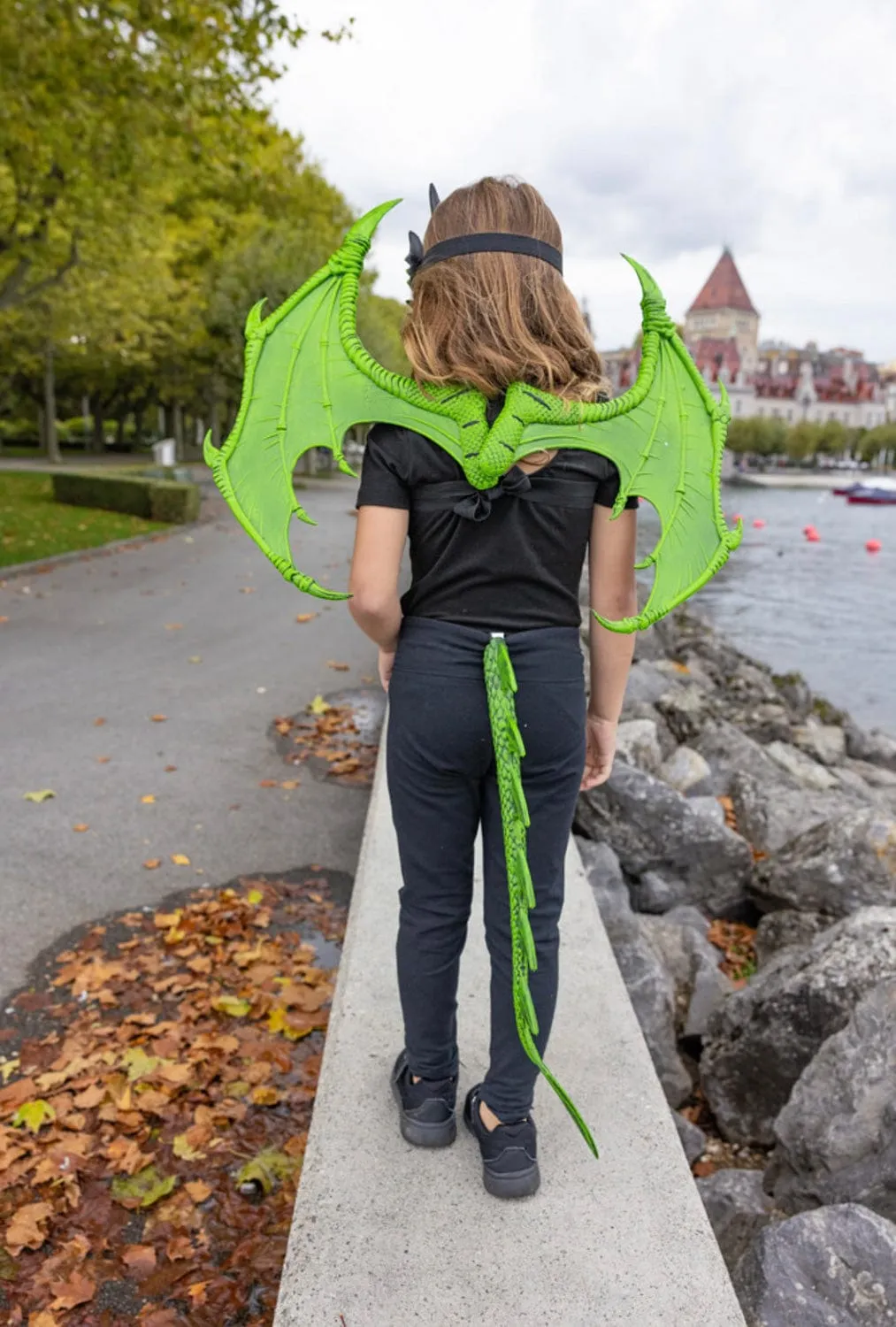 Great Pretenders Green Dragon Dress Up Tail