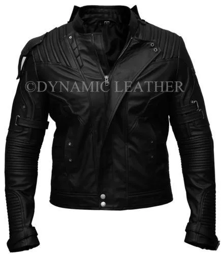Guardians of the Galaxy 2 Star Lord Chris Pratt Black Leather Jacket