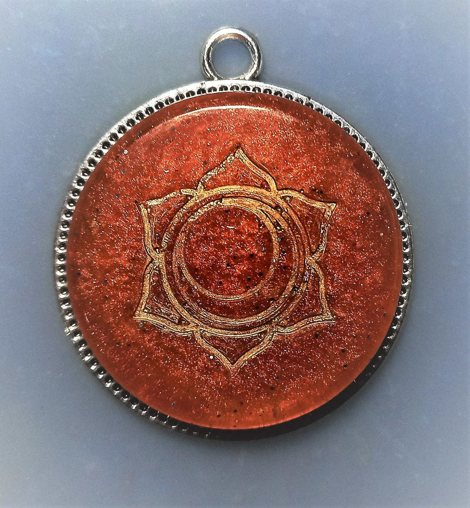Handmade Heart Chakra Silver Pendant/Necklace,Unisex Spiritual Health Gift for Birthday/Anniversary/Mother/Aunt/Granny/Sister/Wife/Graduate