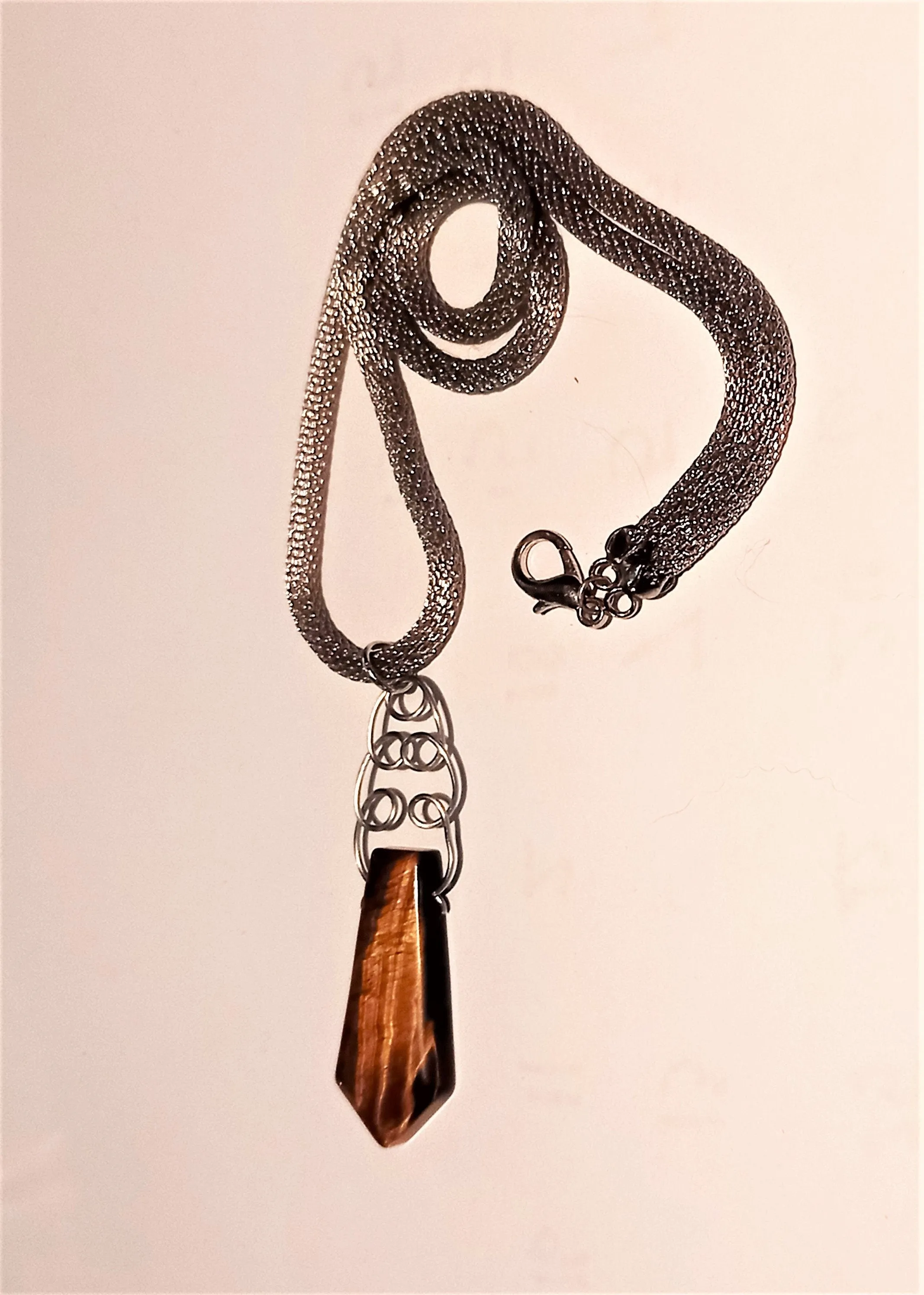 Handmade Tiger Eye Gemstone pendant,Gift for Birthday/Mom/Aunt/girlfriend/Christmas/Graduation/Thanksgiving, Healing Tiger Eye gemstone