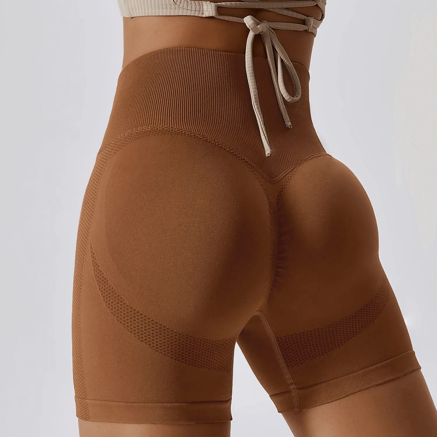 High-Performance Nylon Spandex Yoga Shorts - SF2210