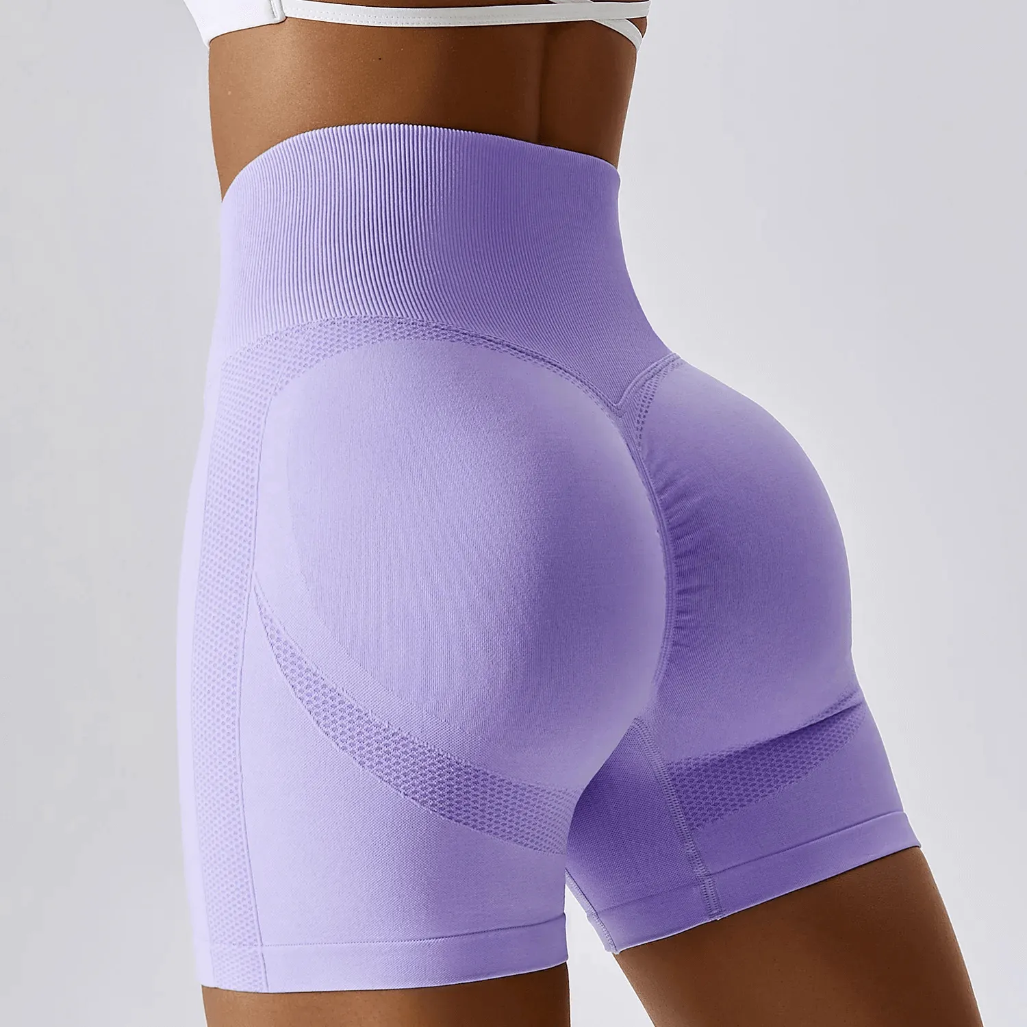 High-Performance Nylon Spandex Yoga Shorts - SF2210