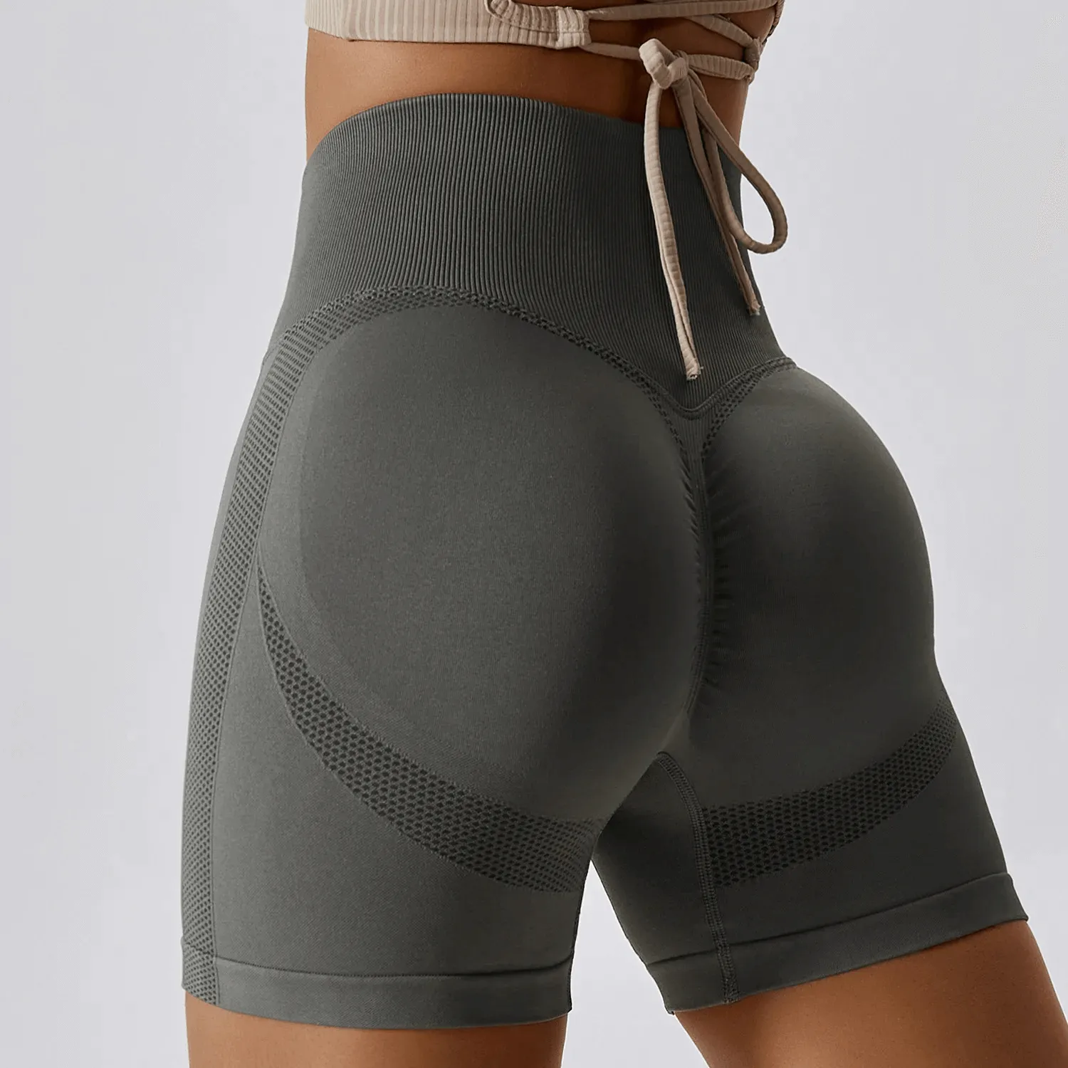 High-Performance Nylon Spandex Yoga Shorts - SF2210