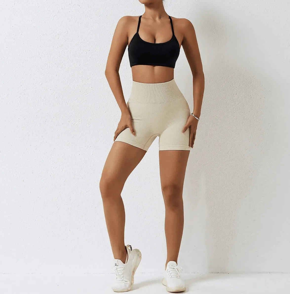 High-Performance Nylon Spandex Yoga Shorts - SF2210