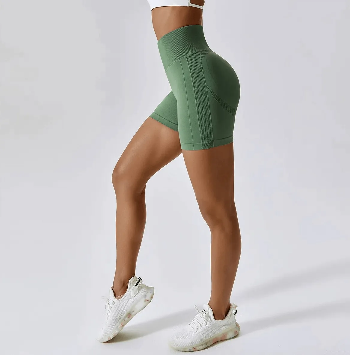 High-Performance Nylon Spandex Yoga Shorts - SF2210
