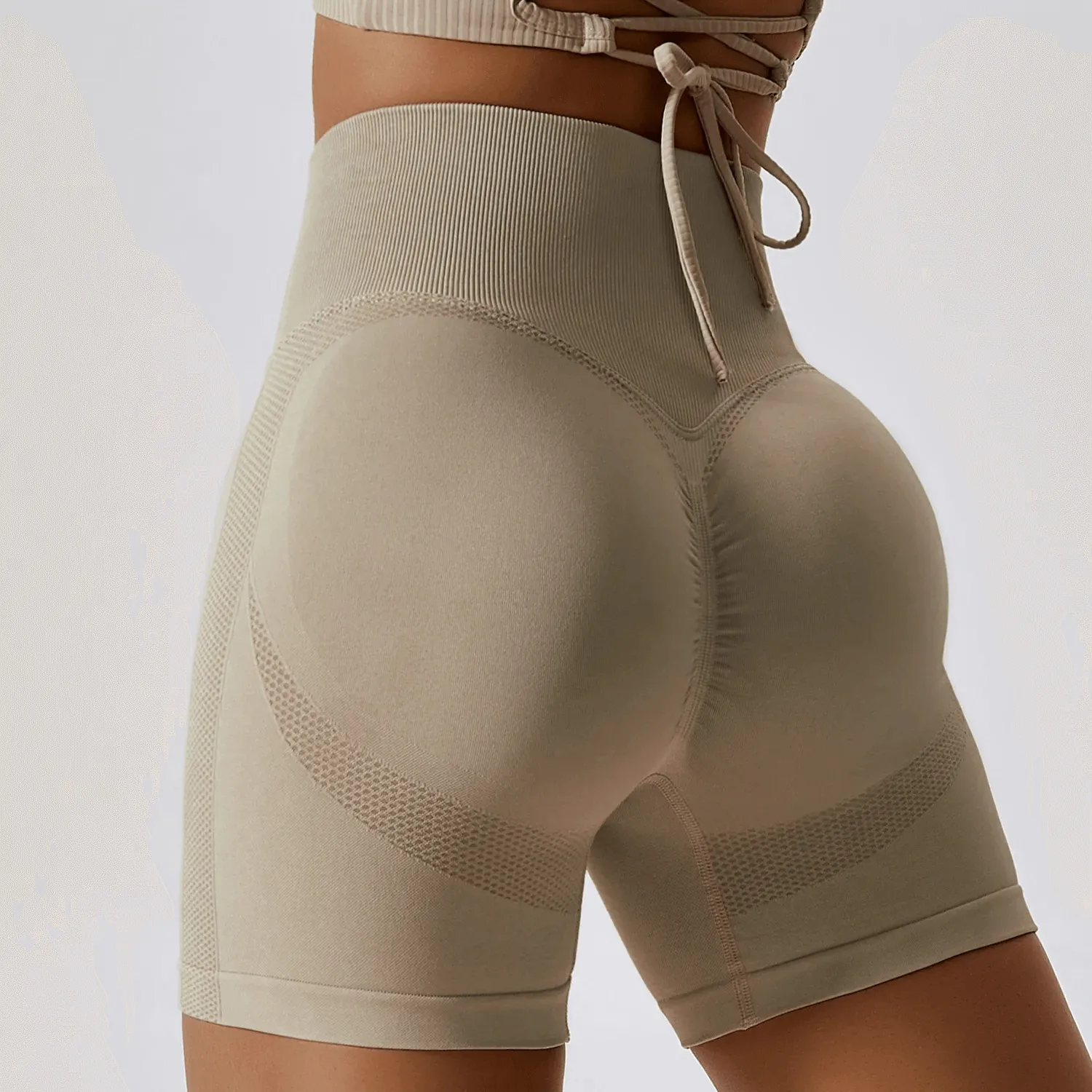 High-Performance Nylon Spandex Yoga Shorts - SF2210