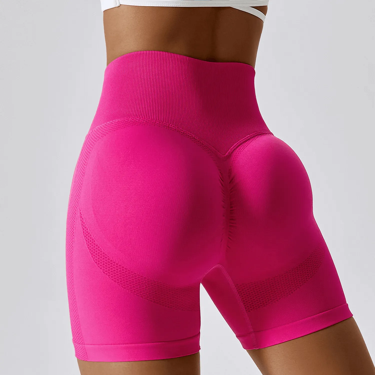High-Performance Nylon Spandex Yoga Shorts - SF2210