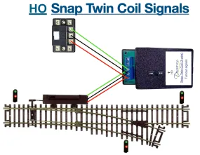 HO Turnout Signals kit - Snap Twin Coil 3 Wire Kit - Dwarf / TallSignals
