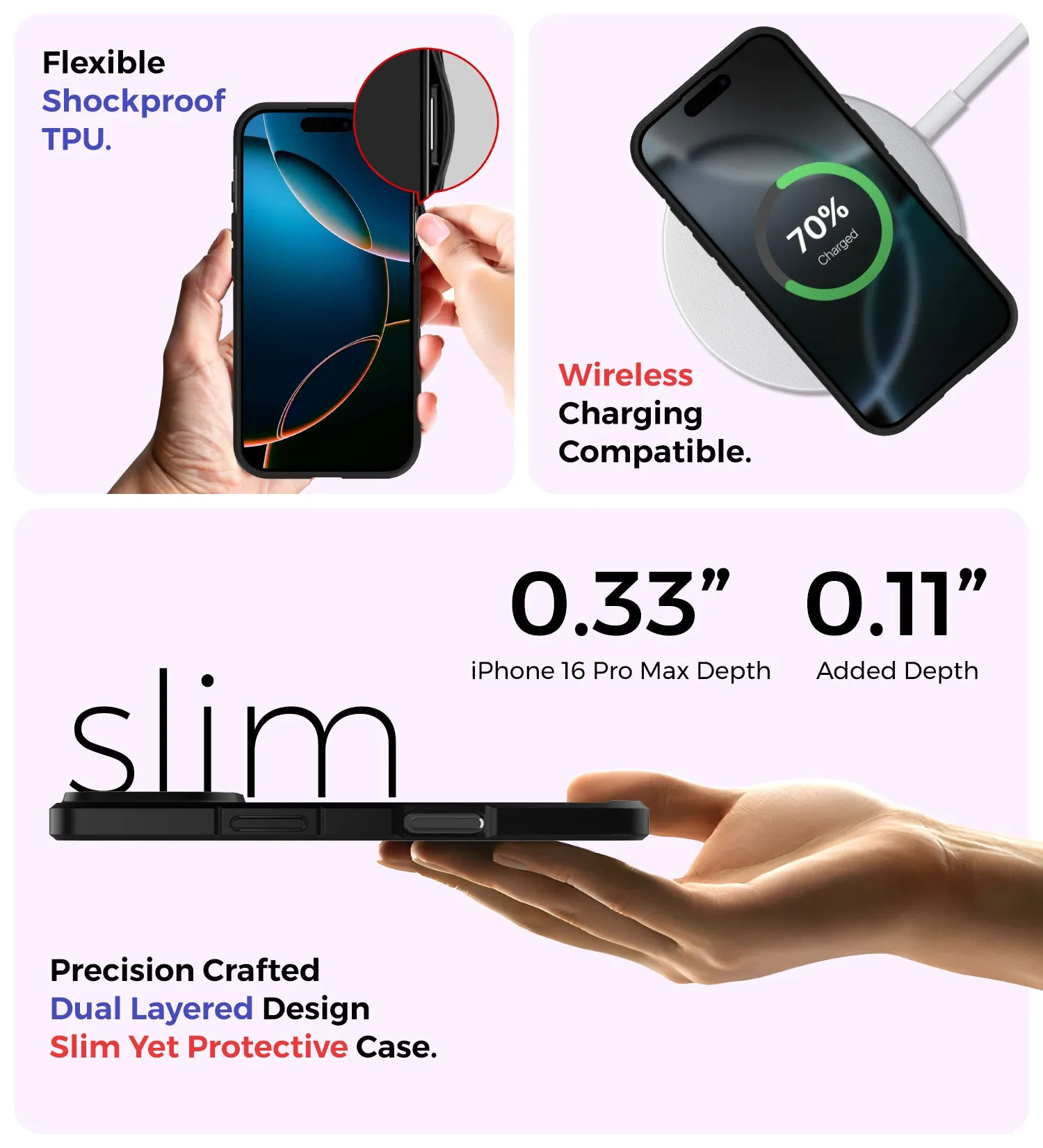 Ice Crystal MagSnap Series [Anti Yellow], Hybrid Transparent PC Military Grade TPU Back Cover for Apple iPhone 16 Pro Max, 6.9 inch, (Transparent Black)