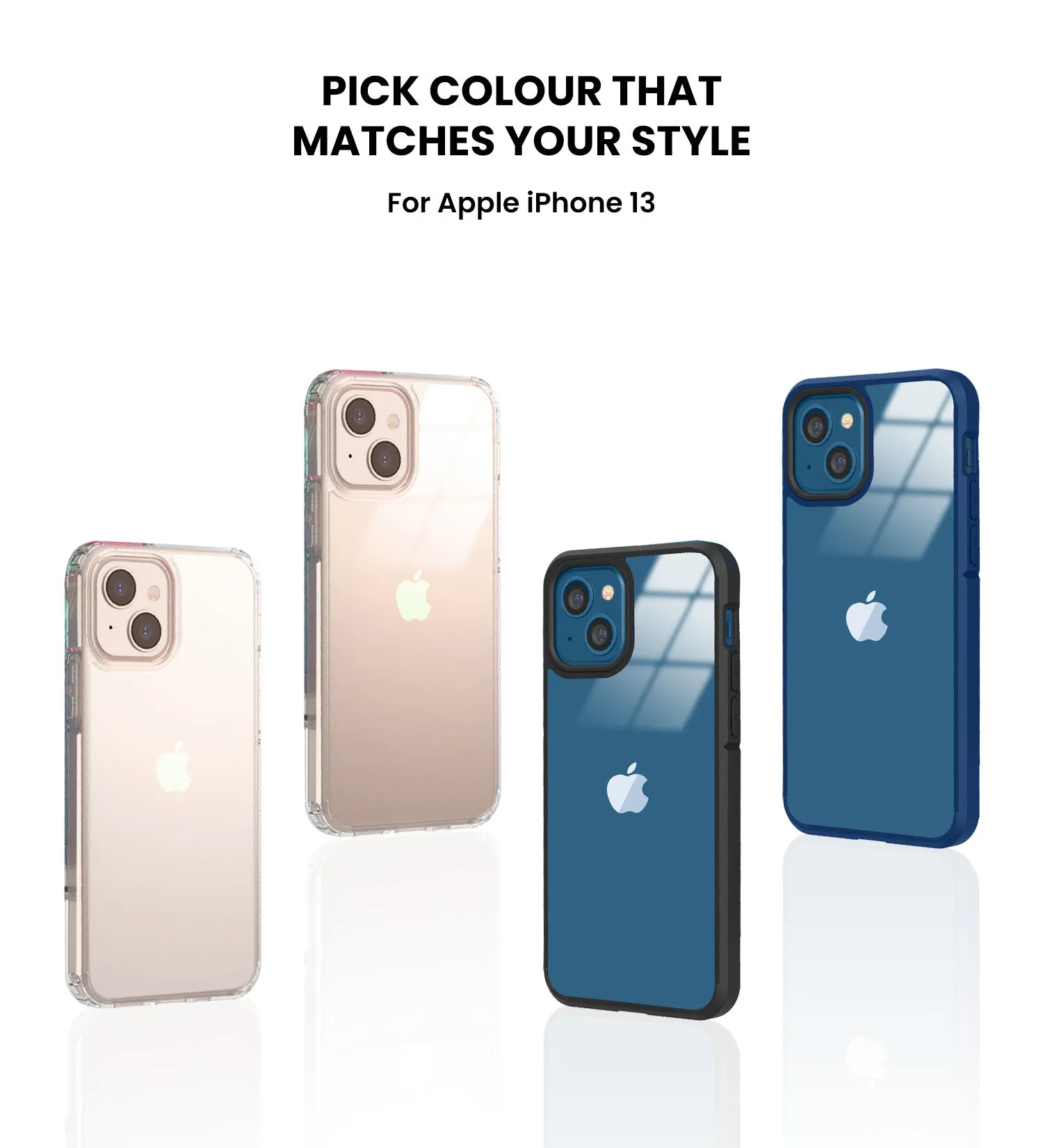 Ice Crystal Matte Series Anti- Fingerprint Frosted Transparent Military Grade [TPU PC] Back Cover Case for Apple iPhone 13 Mini, 5.4 inch, Matte Transparent