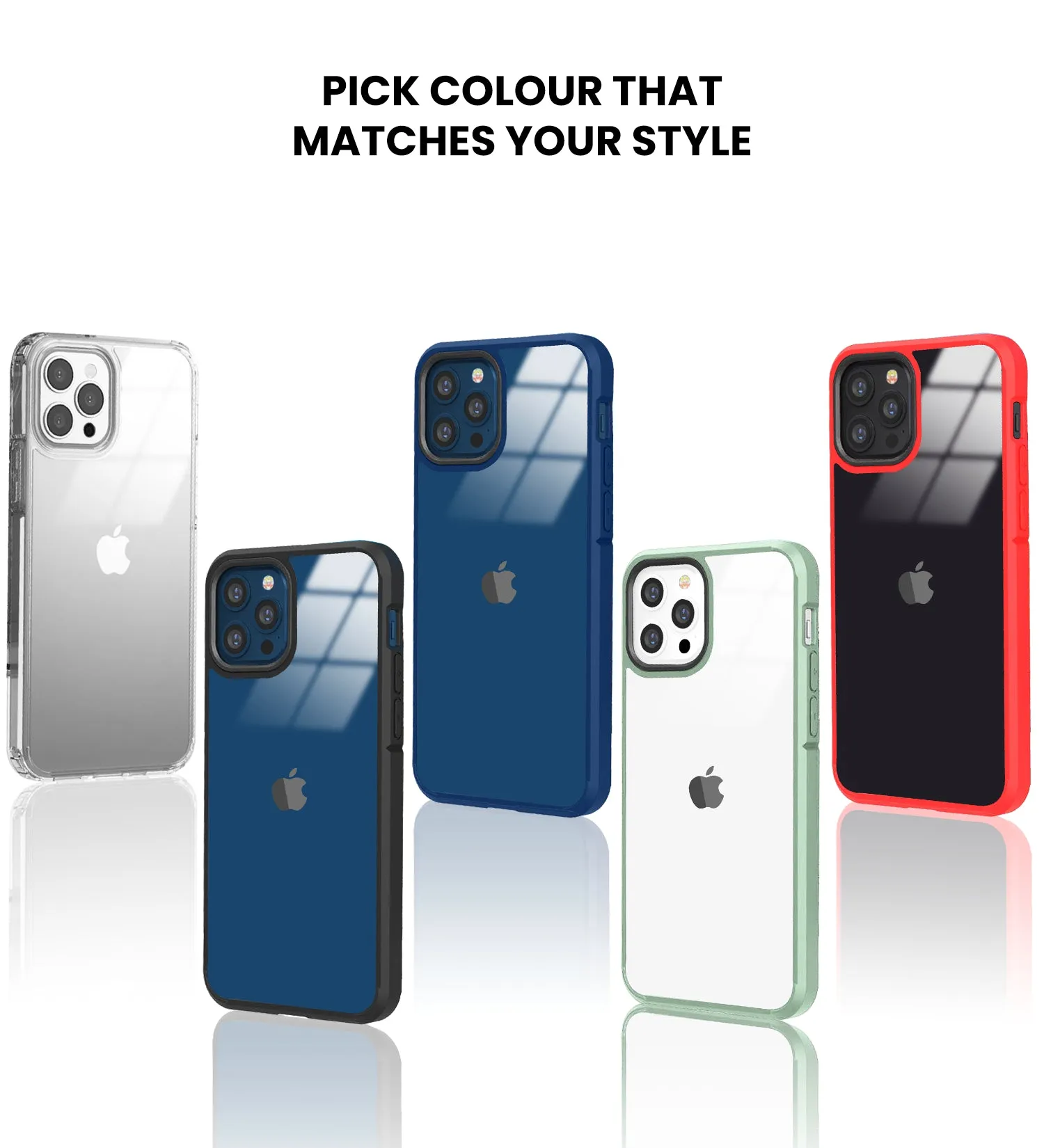 Ice Crystal Series Hybrid Scratch-Resistant Transparent PC Military Grade TPU Back Case for Apple iPhone 12 Pro Max, 6.7 inch, Light Green