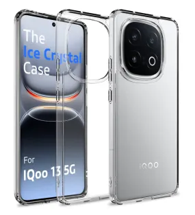 Ice Crystal Series Hybrid Transparent PC Military Grade TPU Back Cover for OnePlus 13 5G, 6.82 inch, Crystal Clear