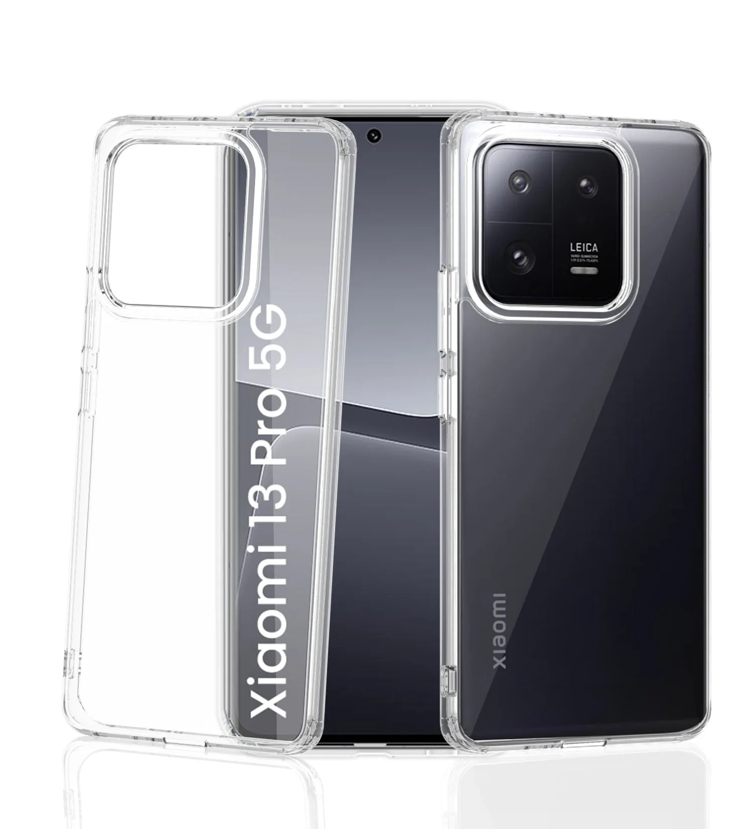 Ice Crystal Series Hybrid Transparent PC Military Grade TPU Back Cover for Xiaomi 13 Pro 5G, 6.73 inch, Crystal Clear