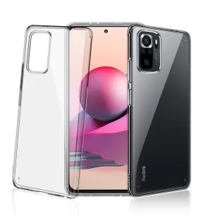 Ice Crystal Series Hybrid Yellow Resistant Transparent PC Military Grade TPU Back Cover for REDMI Note 11 SE, Xiaomi Redmi Note 10, Xiaomi Redmi Note 10S, 6.43 inch, Black Clear