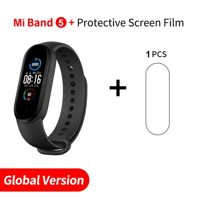 In Stock Xiaomi Mi Band 5 Smart Bracelet 1.1" AMOLED Colorful Screen Heart Rate Fitness Tracker Bluetooth 5.0 Waterproof Miband5