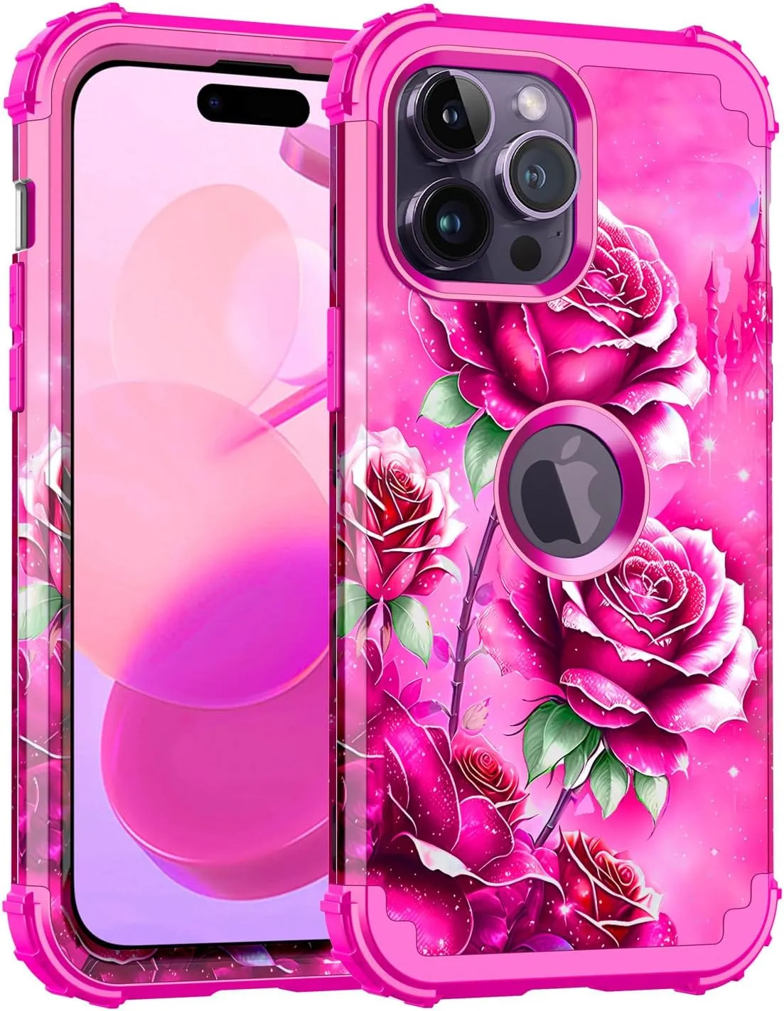 iPhone 13 Case & iPhone 14 Case Glow Heavy Duty Shockproof Hard Plastic Protective Case