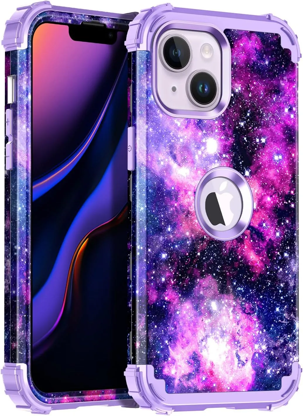 iPhone 13 Case & iPhone 14 Case Glow Heavy Duty Shockproof Hard Plastic Protective Case