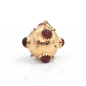 Italian Large 18K Yellow Gold Orb Charm