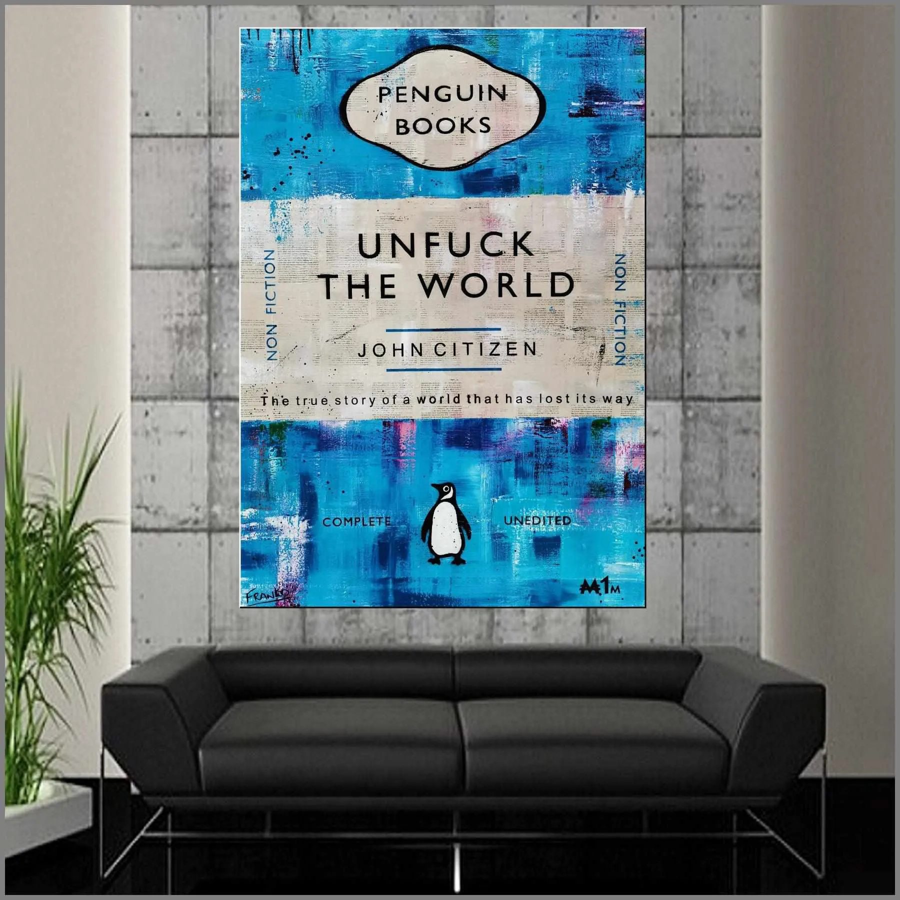 Jade Unfucker 140cm x 100cm Unfuck The World Urban Pop Book Club Painting (SOLD)